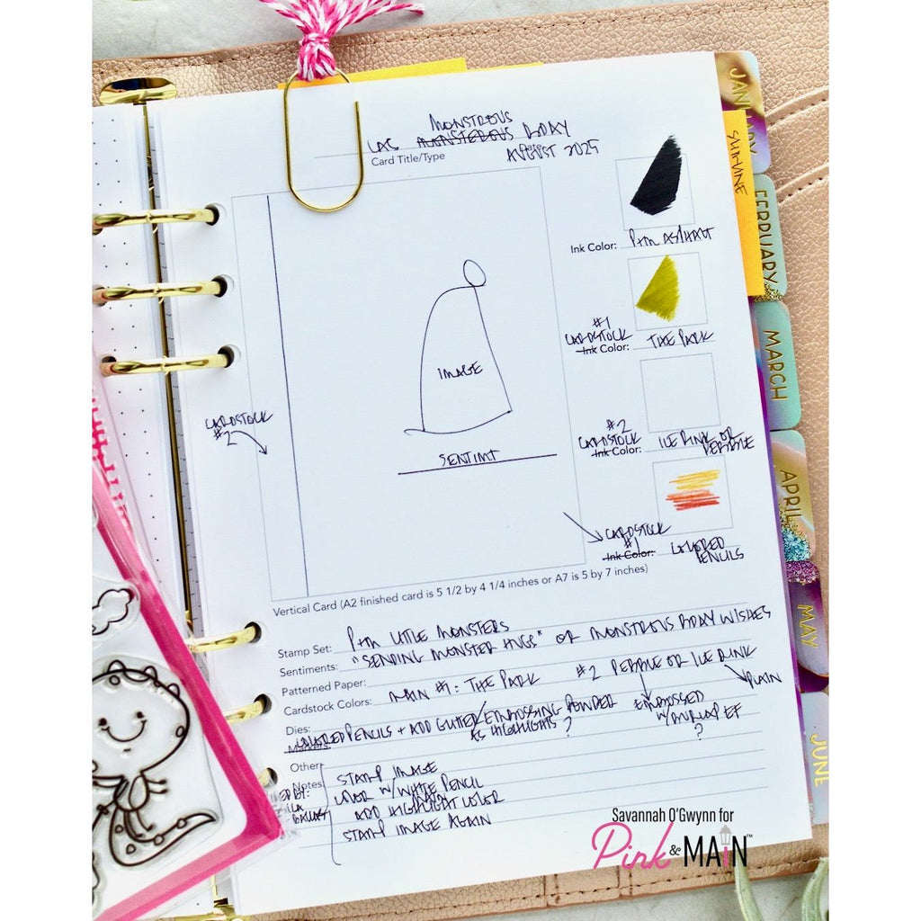 Pink and Main A2 or A7 Sketch Journal Pages pmp175 image