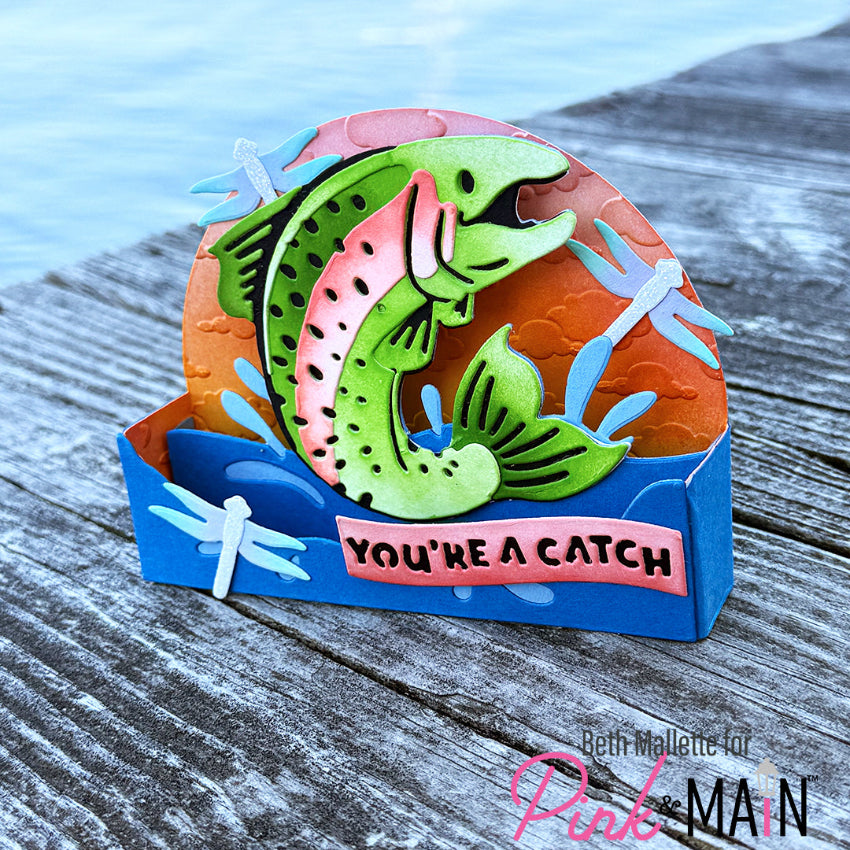 Pink and Main A Catch Pop Up Card Dies pnm873 clouds