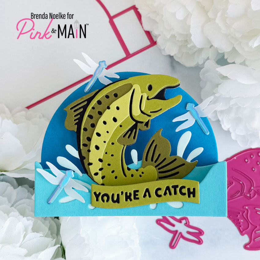 Pink and Main A Catch Pop Up Card Dies pnm873 dragonflies