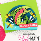 Pink and Main A Catch Pop Up Card Dies pnm873 green