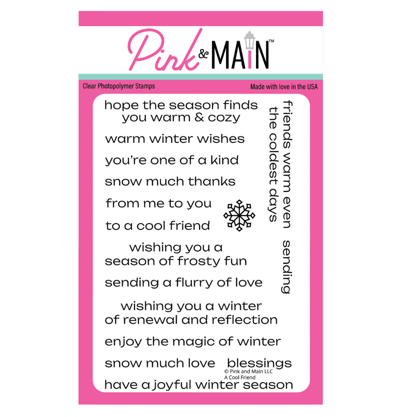Pink and Main A Cool Friend Clear Stamps pm0829