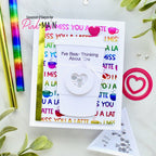 Pink and Main A Latte Notes Foilable Panels pmf378 hearts