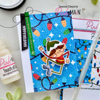 Pink and Main A Tall Christmas Clear Stamp and Die Set jumping elf card
