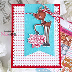 Pink and Main A Tall Christmas Clear Stamps pm0911 polka dot background card