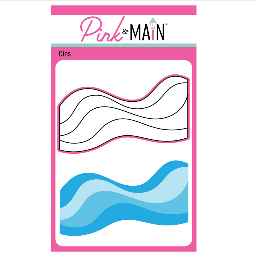 Pink and Main Abstract Waves Dies pnm884
