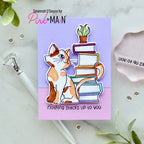 Pink and Main April Cat Clear Stamp and Die Set calico cat