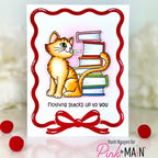 Pink and Main April Cat Clear Stamps pm0865 rainbow books