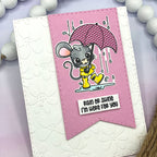 Pink and Main April Mouse Clear Stamps pm0777 flowers