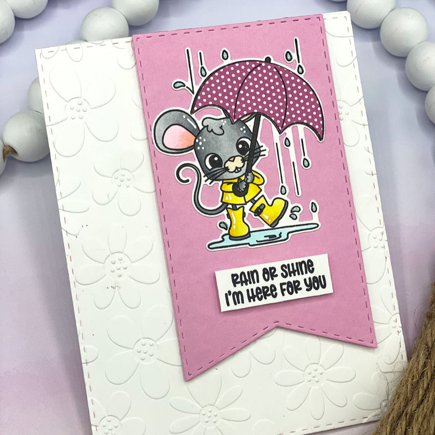 Pink and Main April Mouse Die pnm743 flowers