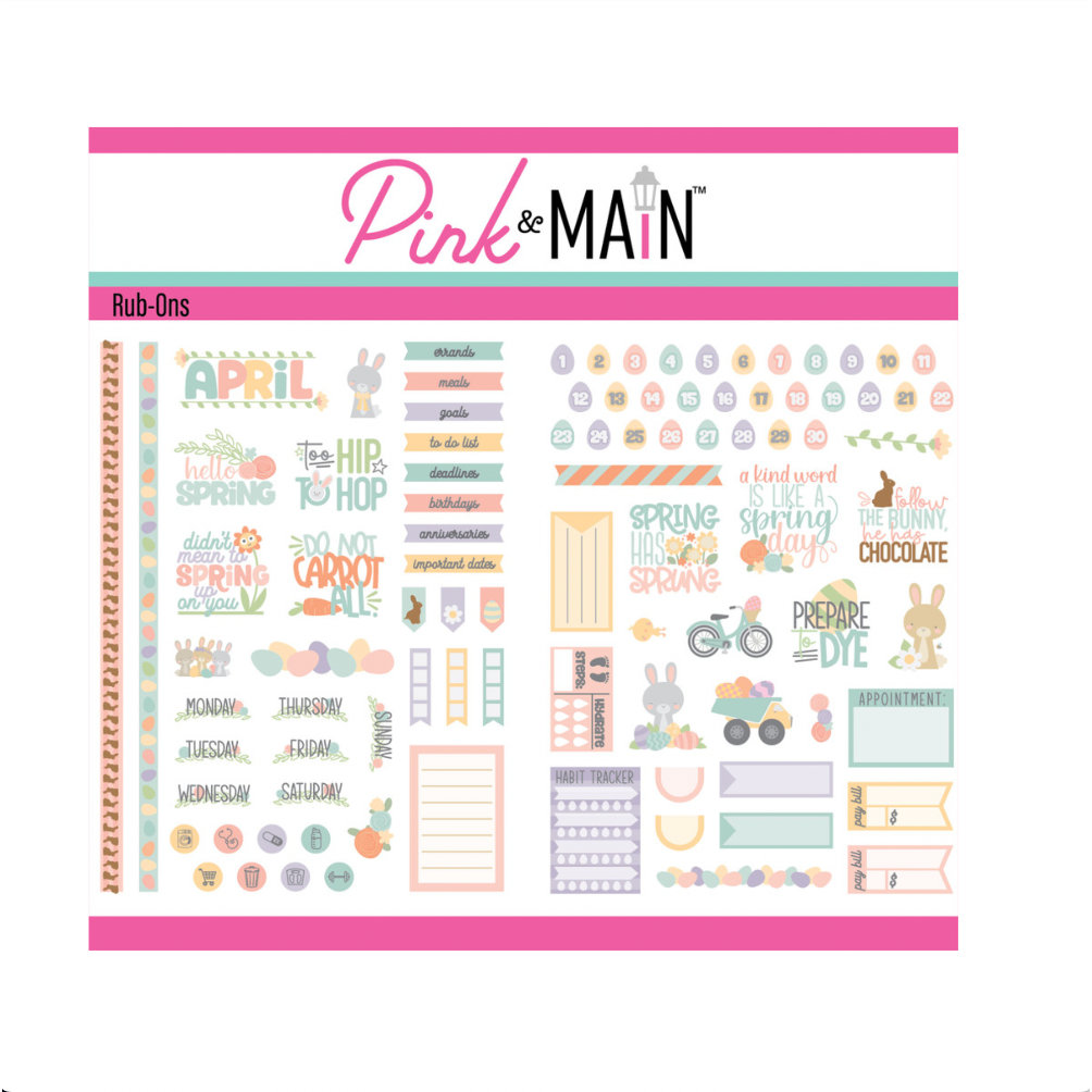 Pink and Main April Rub Ons pmr009