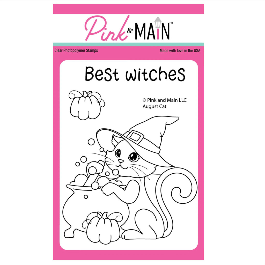 Pink and Main August Cat Clear Stamp and Die Set product image 1