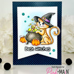 Pink and Main August Cat Dies pnm895 best witches card
