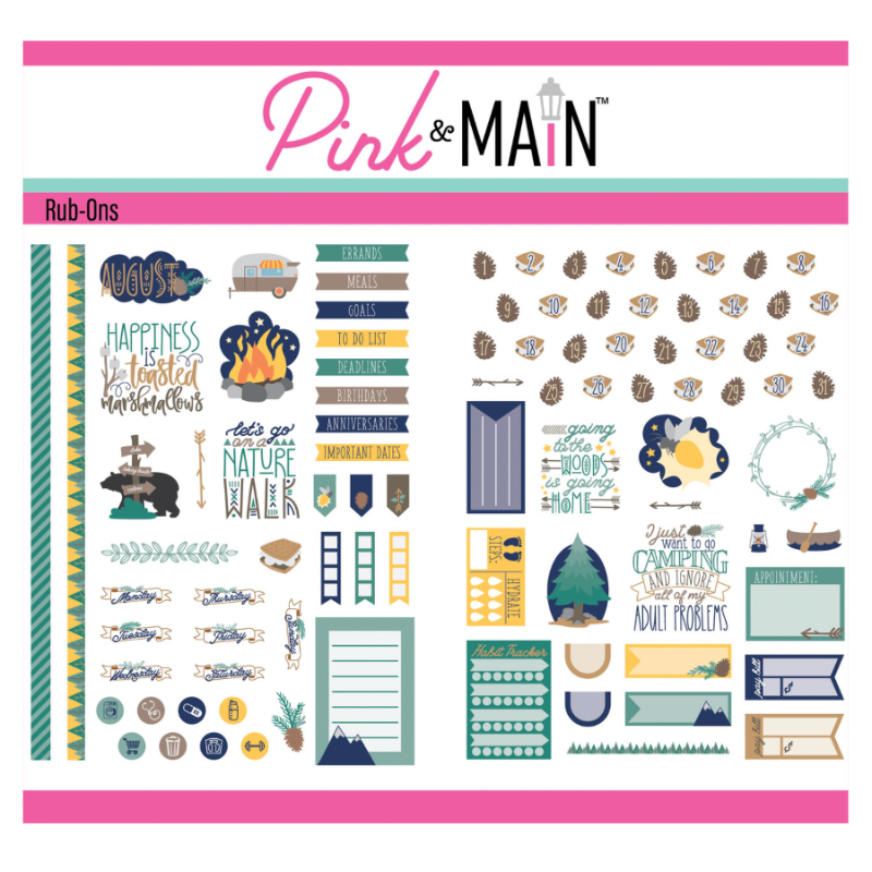 Pink and Main August Rub-ons pmr013