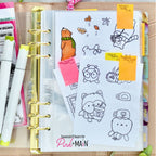 Pink and Main Autumn Bear Clear Stamps pm0813 journal