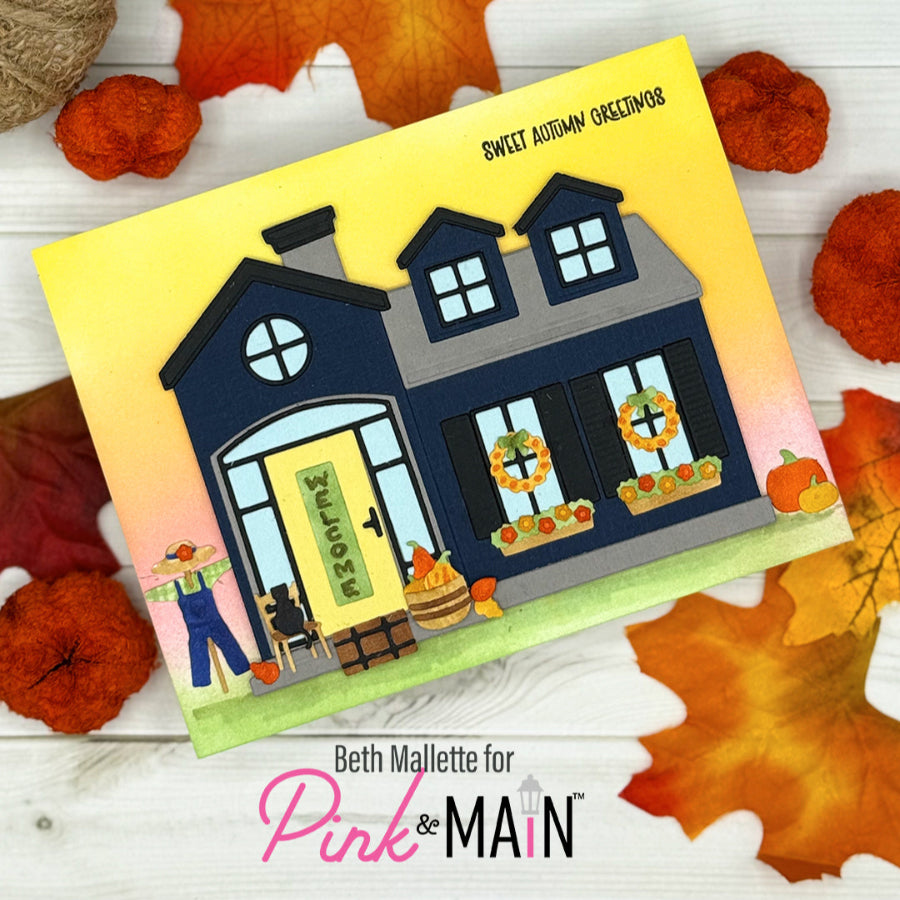 Pink and Main Autumn Home Add On Dies pnm783 welcome