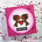 Pink and Main BEAR HUGS Clear Stamps PM0587 kisses