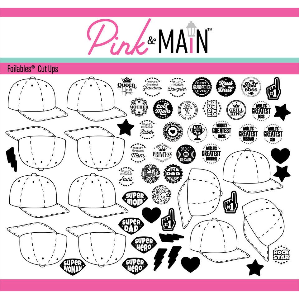 Pink and Main Ball Cap Foilables Cut Ups pmf321