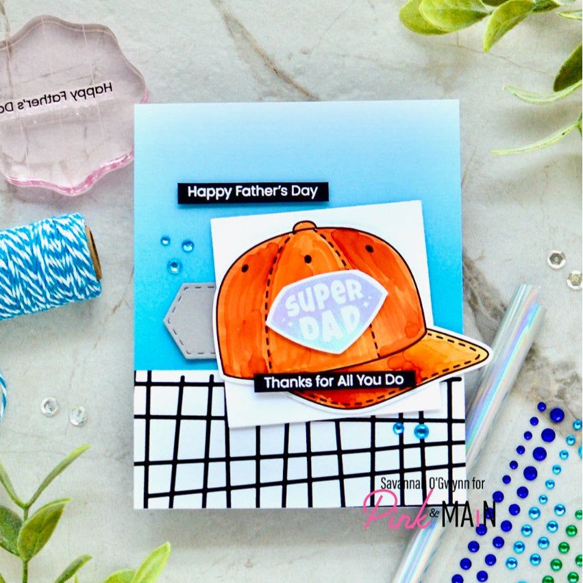 Pink and Main Ball Cap Foilables Cut Ups pmf321 happy fathers day