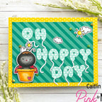 Pink and Main Balloon Alphas Clear Stamps PM0609 ladybug