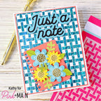 Pink and Main Basket Stencil PMS108 flowers