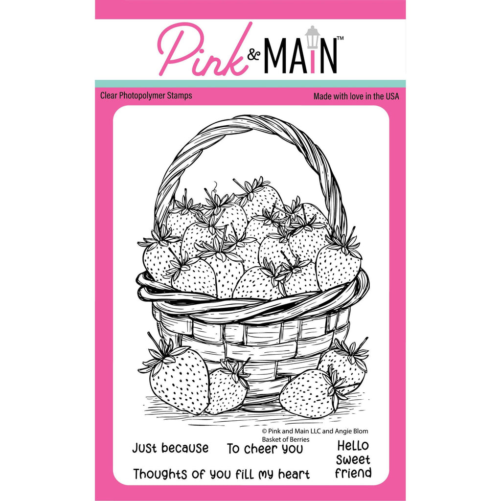 Pink and Main Basket of Berries Clear Stamps pm0792