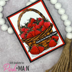 Pink and Main Basket of Berries Clear Stamps pm0792 thank you