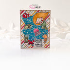 Pink and Main Beach Sayings Foilables Panels pmf412 mermaid glitter card