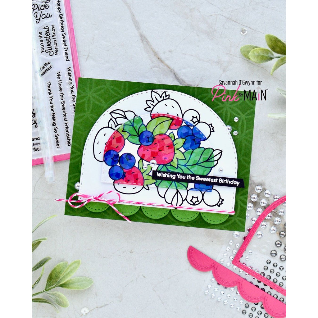 Pink and Main Berries Backgrounds Foilables Sheets pmf322 birthday