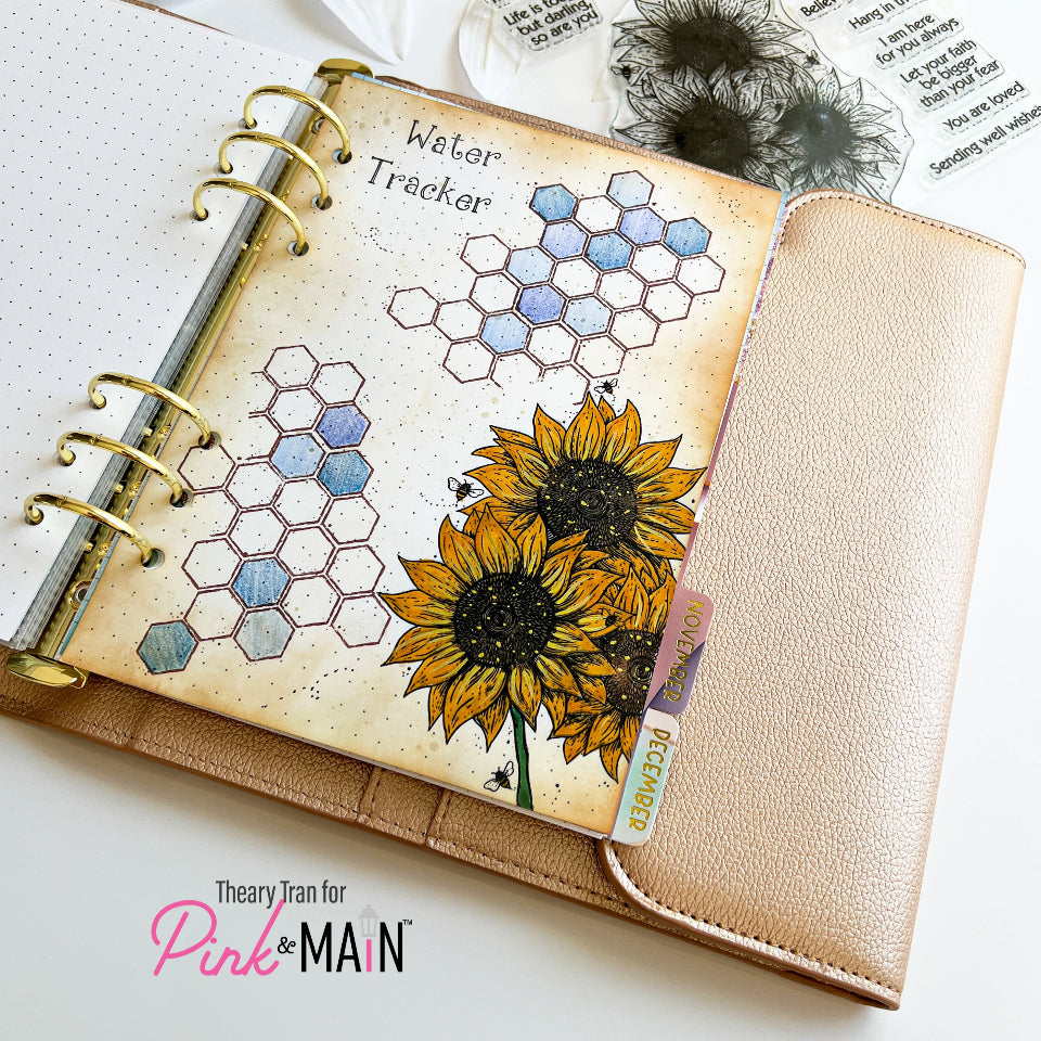  Pink and Main Best Yet To Come Clear Stamps pm0802 honeycomb