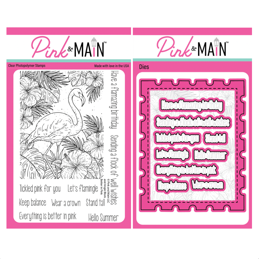 Pink and Main Better in Pink Clear Stamp and Die Set