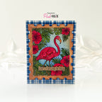 Pink and Main Better in Pink Clear Stamp and Die Set blue plaid birthday card