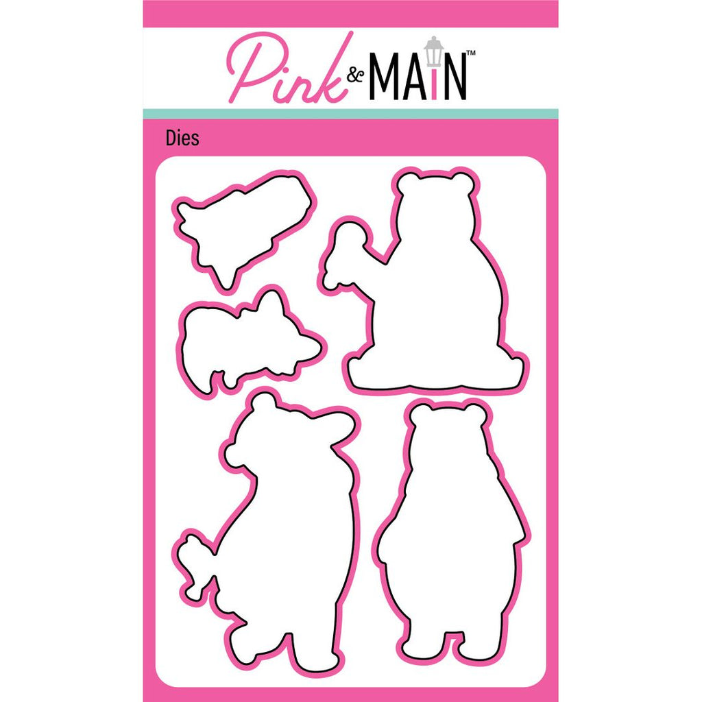 Pink and Main Big Bear Clear Stamp and Die Set image 2