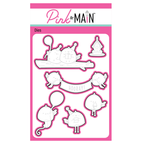 Pink and Main Birthday Birdies Clear Stamp and Die Set cupcake image 2