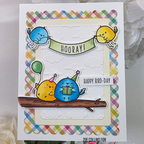 Pink and Main Birthday Birdies Clear Stamp and Die Set happy b day