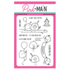 Pink and Main Birthday Birdies Clear Stamps pm0861