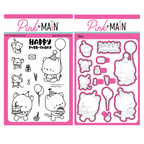 Pink and Main Birthday Friends Clear Stamp and Die Set