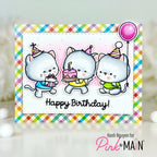 Pink and Main Birthday Friends Clear Stamps pm0860 party hats
