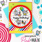 Pink and Main Birthday Friends Dies pnm849 tiny mice