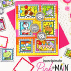 Pink and Main Birthday Postage Clear Stamps pm0862 birthday cake