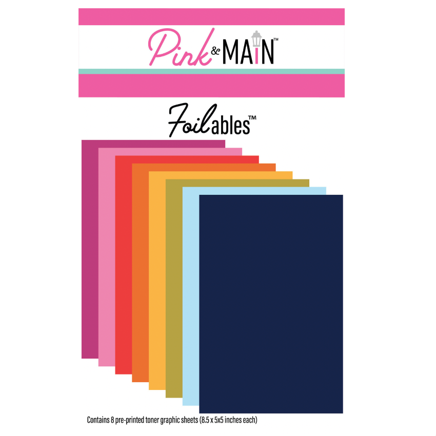 Pink and Main Bold Bright Color Foilables Toner Sheets pmf374