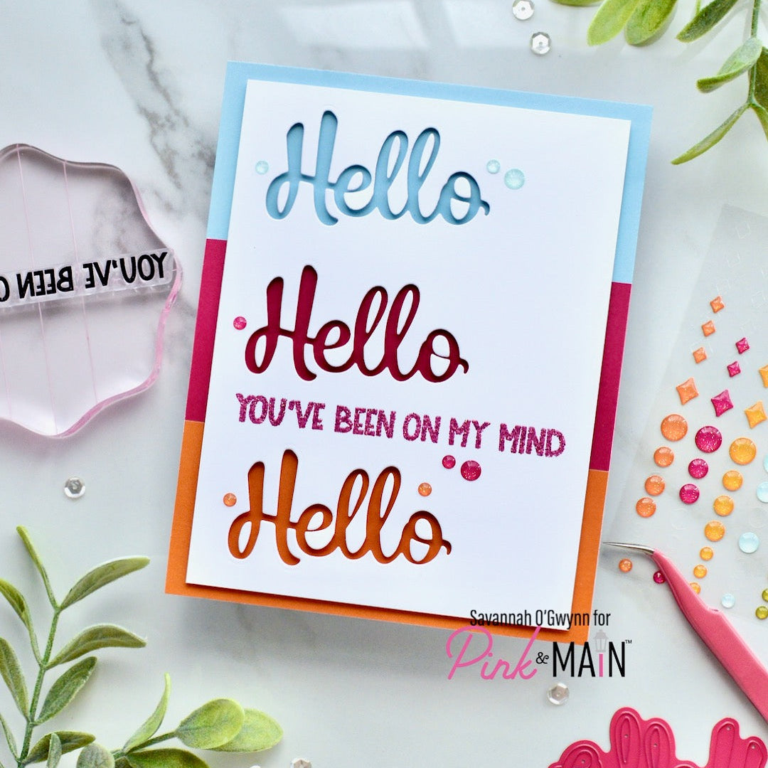 Pink and Main Bold Bright Color Foilables Toner Sheets pmf374 hello