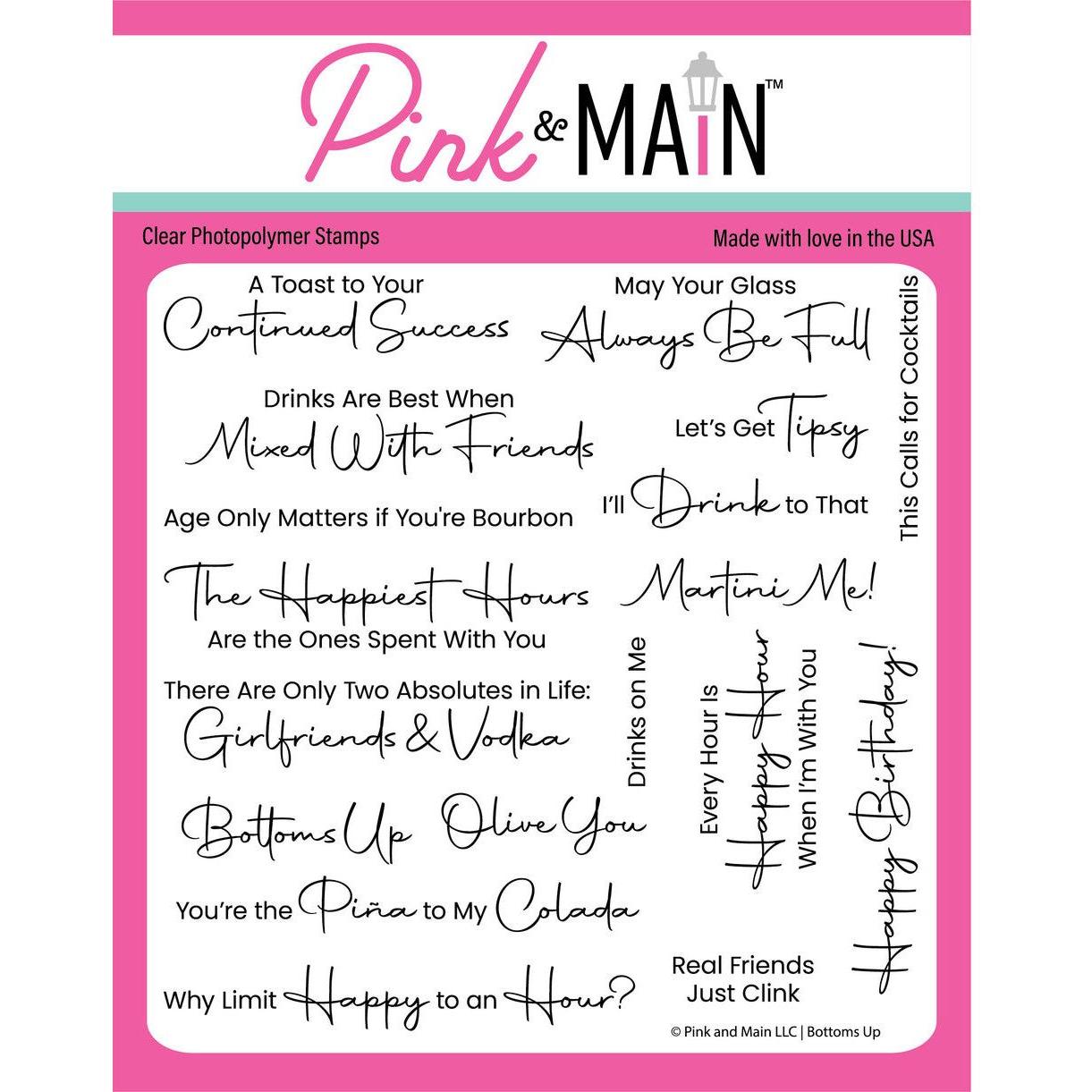 Pink and Main Bottoms Up Clear Stamps pm0745