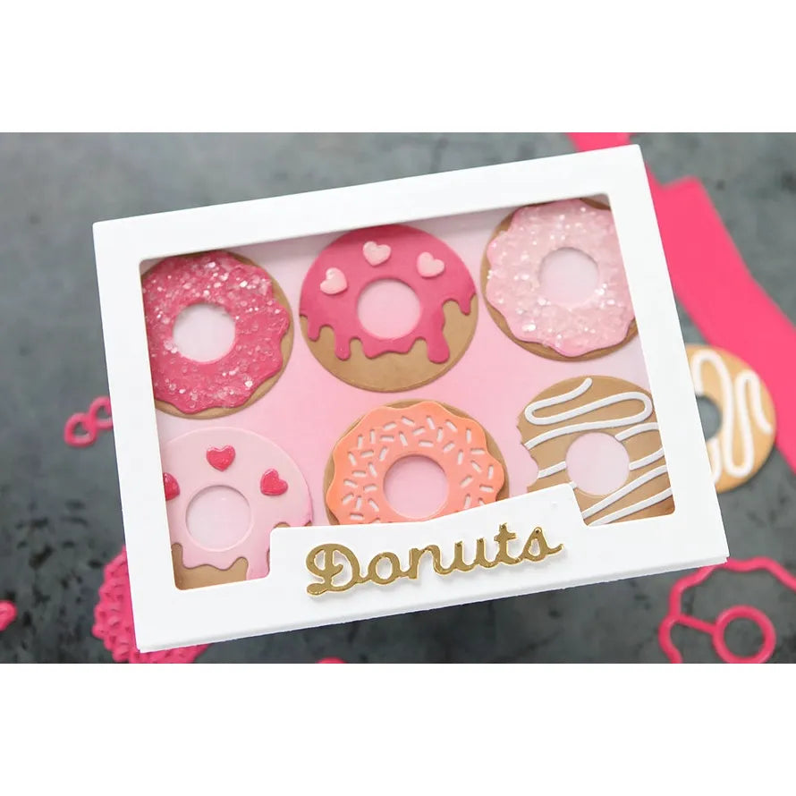 Pink and Main Box of Donuts Dies pnm817 hearts | color-code:ALT02