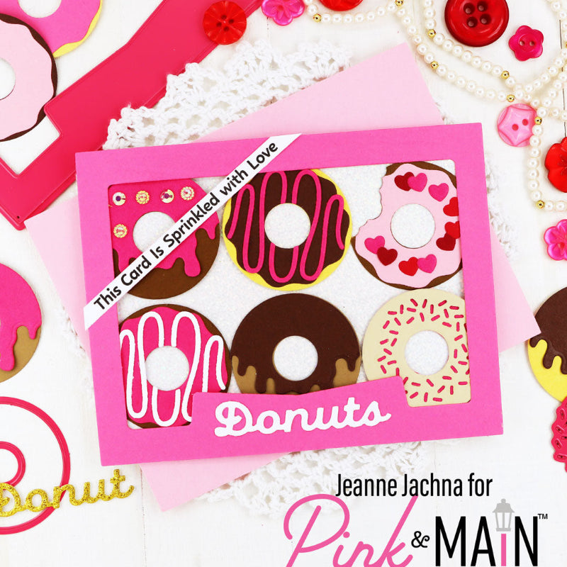 Pink and Main Box of Donuts Dies pnm817 love