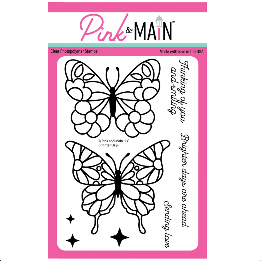 Pink and Main Brighter Days Clear Stamp and Die Set image 1