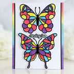 Pink and Main Brighter Days Dies pnm836 rainbow butterflies