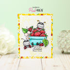 Pink and Main Bugs and Berries Clear Stamps pm0787 flowers