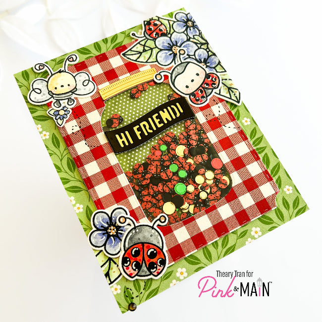Pink and Main Bugs and Berries Dies pnm752 shaker card