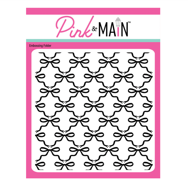 Pink and Main Bunch of Bows 6x6 Embossing Folder pmt111