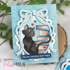 Pink and Main Bunch of Bows 6x6 Embossing Folder pmt111 black cat